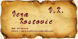 Vera Kostović vizit kartica